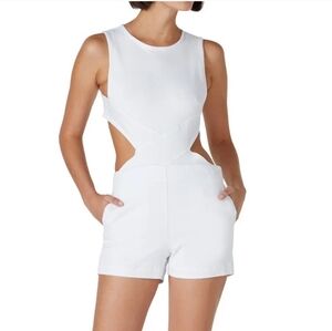 3x1 White Cutout Denim Romper